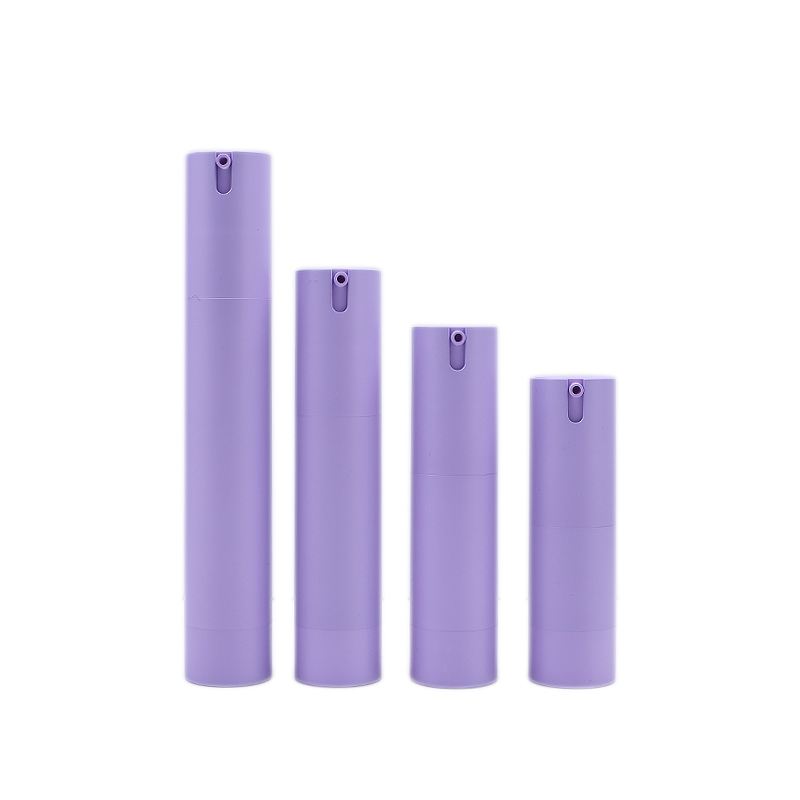10ml 15ml 20ml 30ml ขวดสุญญากาศเครื่องสำอางสีม่วงกดรูปตัว U
