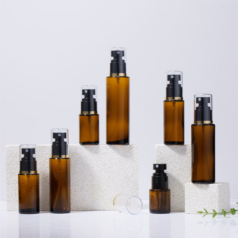 20ml 30ml 40ml 50ml 60ml 80ml 100ml ขวดสเปรย์แก้วสีเหลืองอำพัน